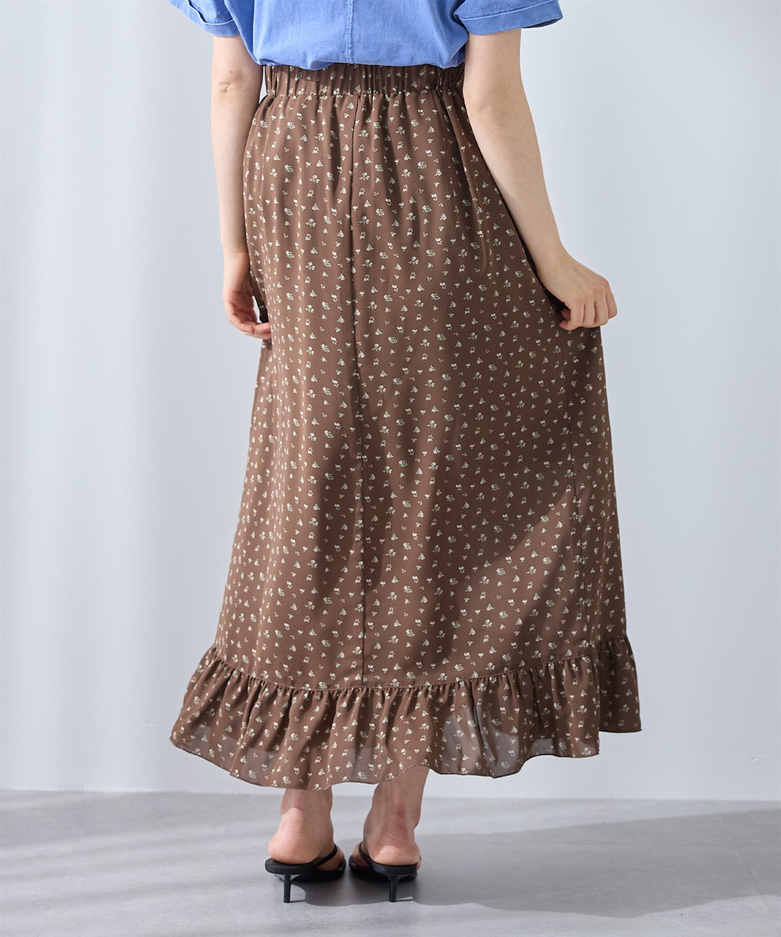 Rosemadame レトロフラワー フリルスカート/マタニティスカート（マタニティ/授乳服) 妊婦服 産前・産後対応_sub_22