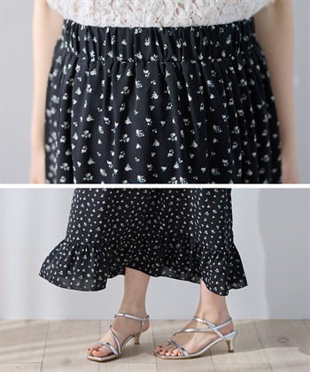 Rosemadame レトロフラワー フリルスカート/マタニティスカート（マタニティ/授乳服) 妊婦服 産前・産後対応_subthumb_24