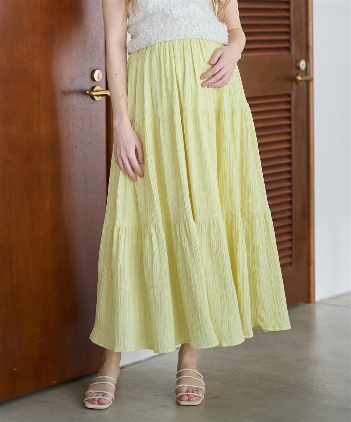 Rosemadame ドビー楊柳ティアードスカート（マタニティ/ 妊婦服）産前・産後対応_sub_1