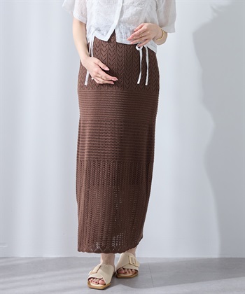 Rosemadame 透かし編みニットスカート（マタニティ～産後）妊婦服 産前・産後対応_subthumb_2