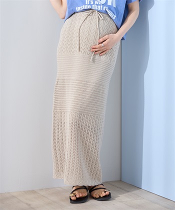 Rosemadame 透かし編みニットスカート（マタニティ～産後）妊婦服 産前・産後対応_subthumb_5