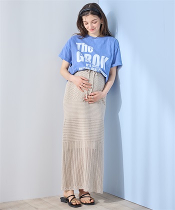 Rosemadame 透かし編みニットスカート（マタニティ～産後）妊婦服 産前・産後対応_subthumb_7