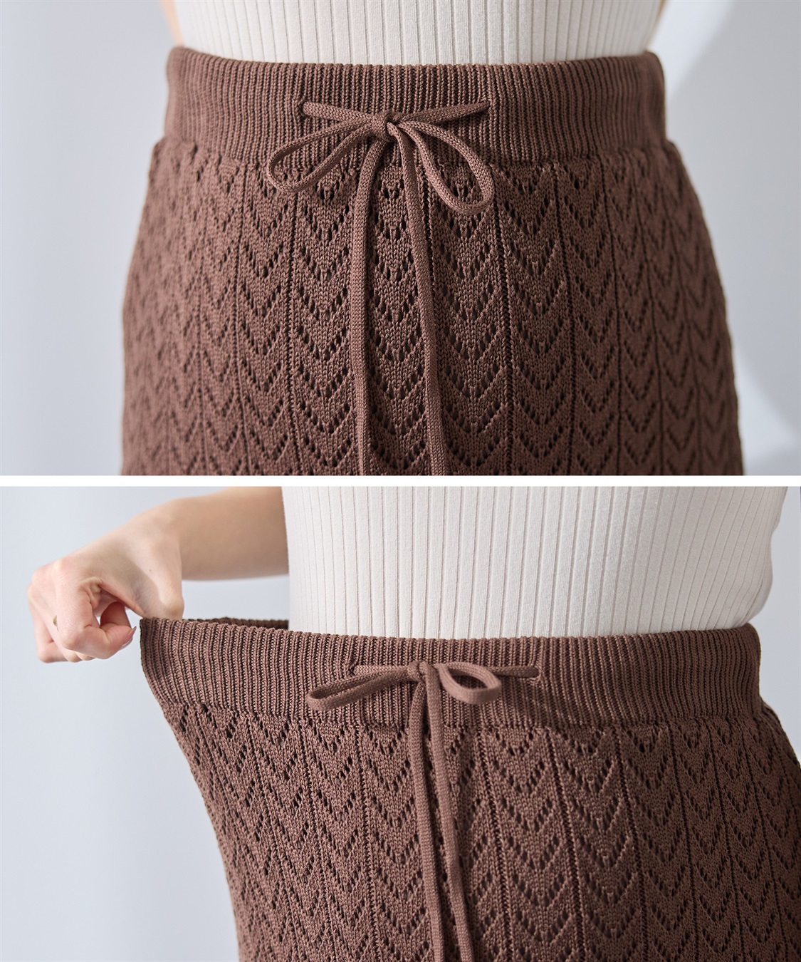 Rosemadame 透かし編みニットスカート（マタニティ～産後）妊婦服 産前・産後対応_sub_14