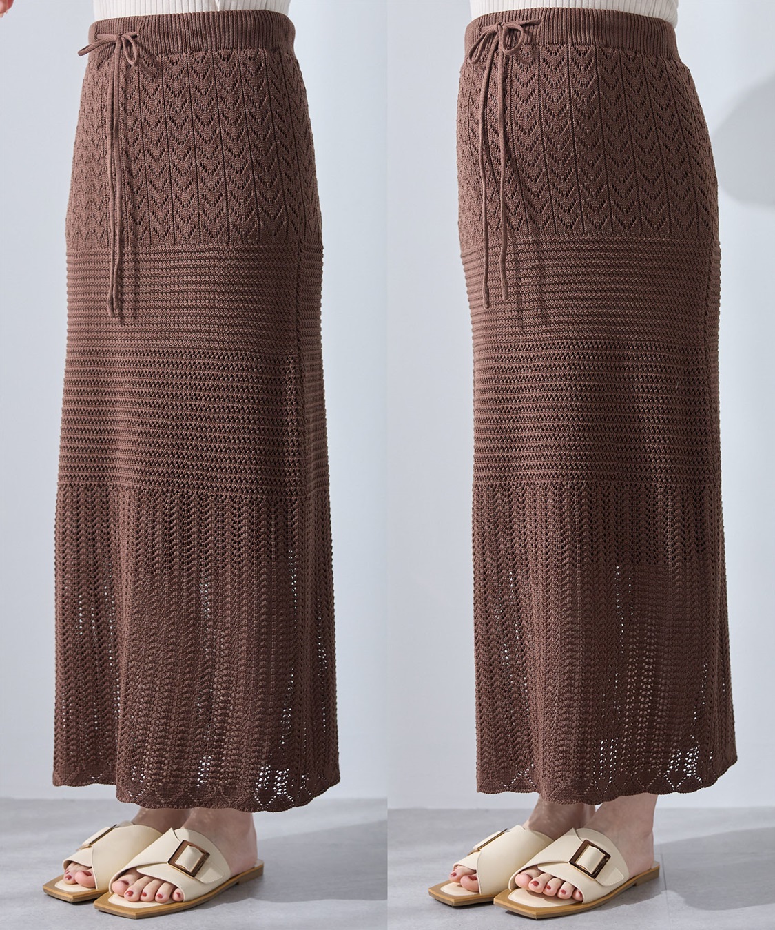 Rosemadame 透かし編みニットスカート（マタニティ～産後）妊婦服 産前・産後対応_sub_15