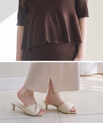 Rosemadame 麻ライク ニットワンピース｜ペプラムシルエット 体型カバー マタニティワンピース 産前産後対応_subthumb_18