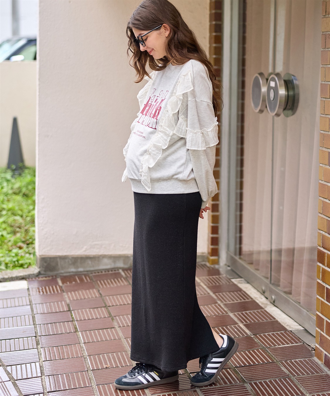 Rosemadame 肩フリル ロゴ スウェット×ドッキングワンピース _sub_14