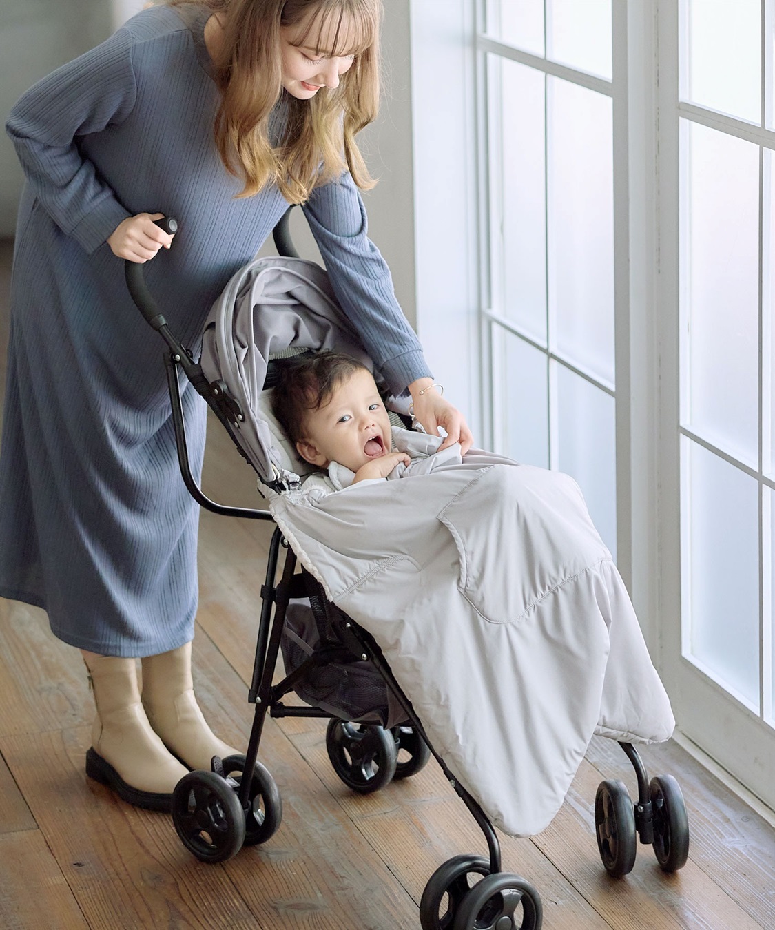 Rosemadame あったかモコモコベビーケープ（おくるみ）_sub_13