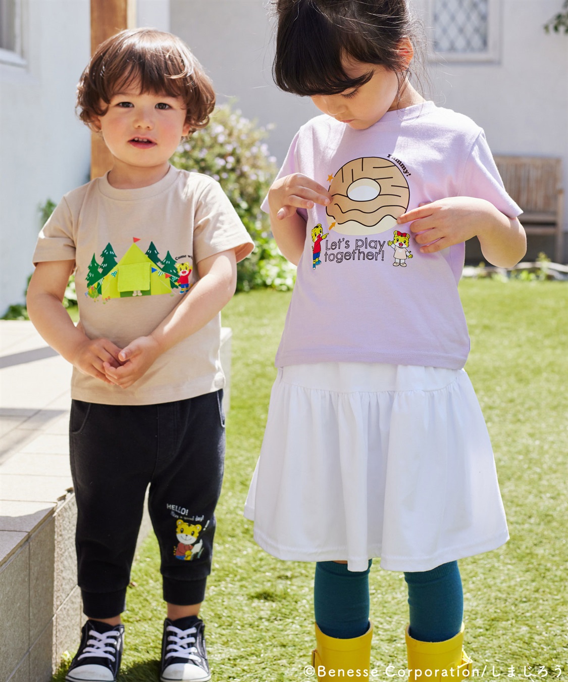 しまじろう】のびのびデニムパンツ(７分丈)キッズ・子供服・ジュニアサイズ Rosemadame｜クロスプラス公式通販サイト