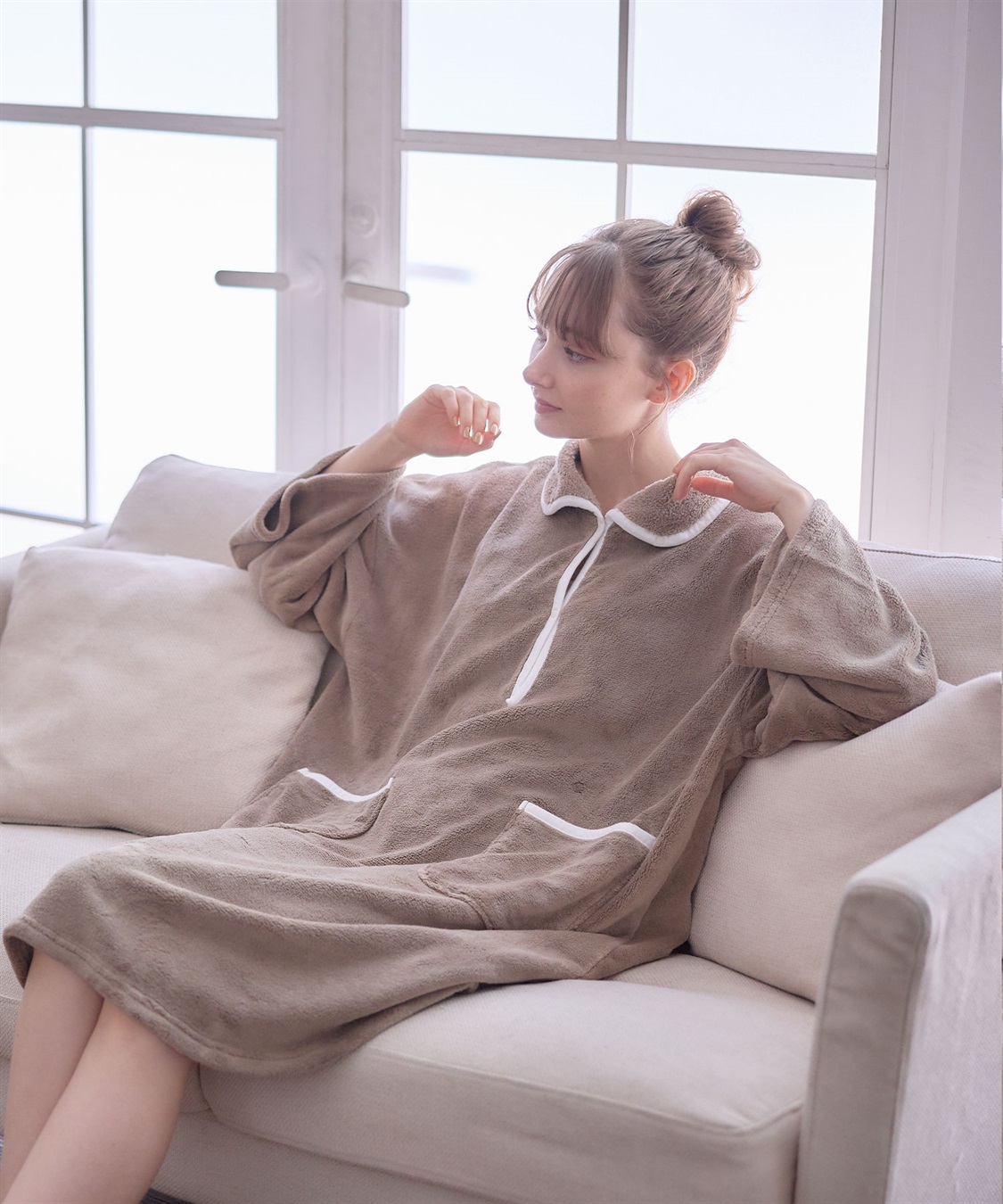 Rosemadame バスローブワンピース/ガウン(マタニティ/授乳服）授乳口付き 授乳楽々 妊婦服 産前・産後対応)_sub_16