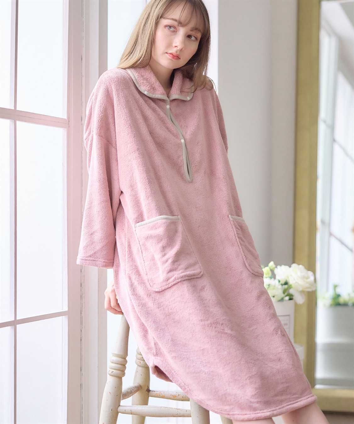 Rosemadame バスローブワンピース/ガウン(マタニティ/授乳服）授乳口付き 授乳楽々 妊婦服 産前・産後対応)_sub_18