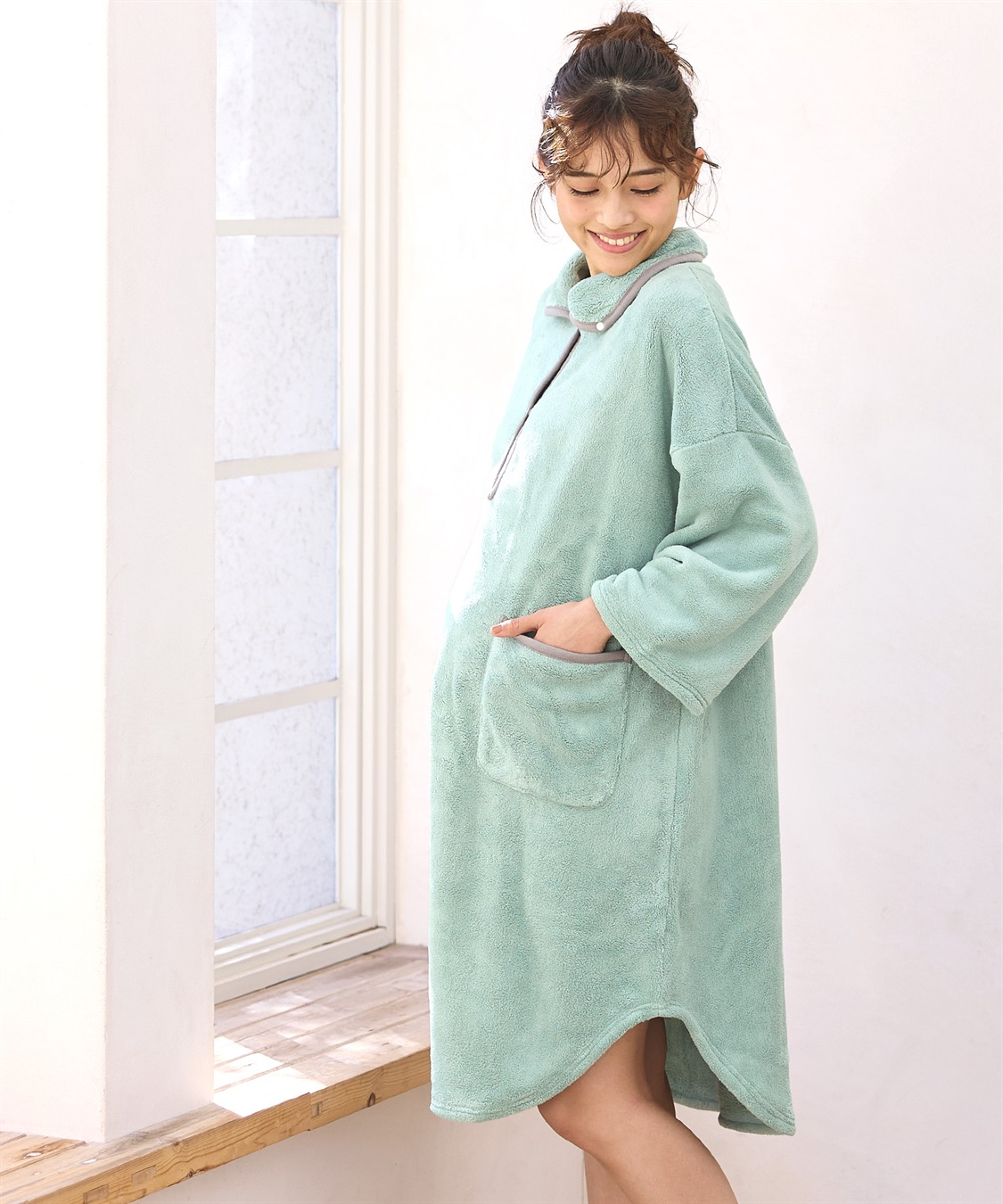 Rosemadame バスローブワンピース/ガウン(マタニティ/授乳服）授乳口付き 授乳楽々 妊婦服 産前・産後対応)_sub_26