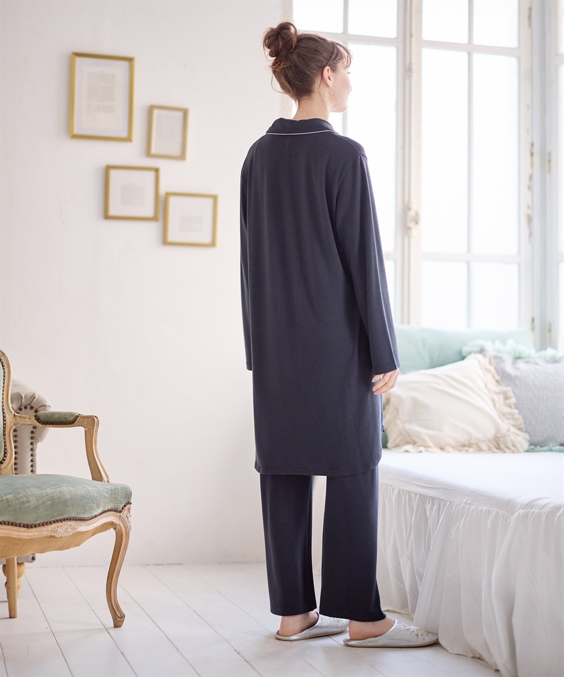 Rosemadame 【セット】やわらかレーヨン天竺パジャマ/ルームウェア（マタニティ/授乳服）授乳楽々 妊婦服 産前・産後対応_sub_3