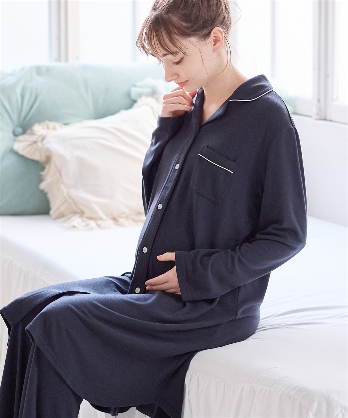 Rosemadame 【セット】やわらかレーヨン天竺パジャマ/ルームウェア（マタニティ/授乳服）授乳楽々 妊婦服 産前・産後対応_sub_6