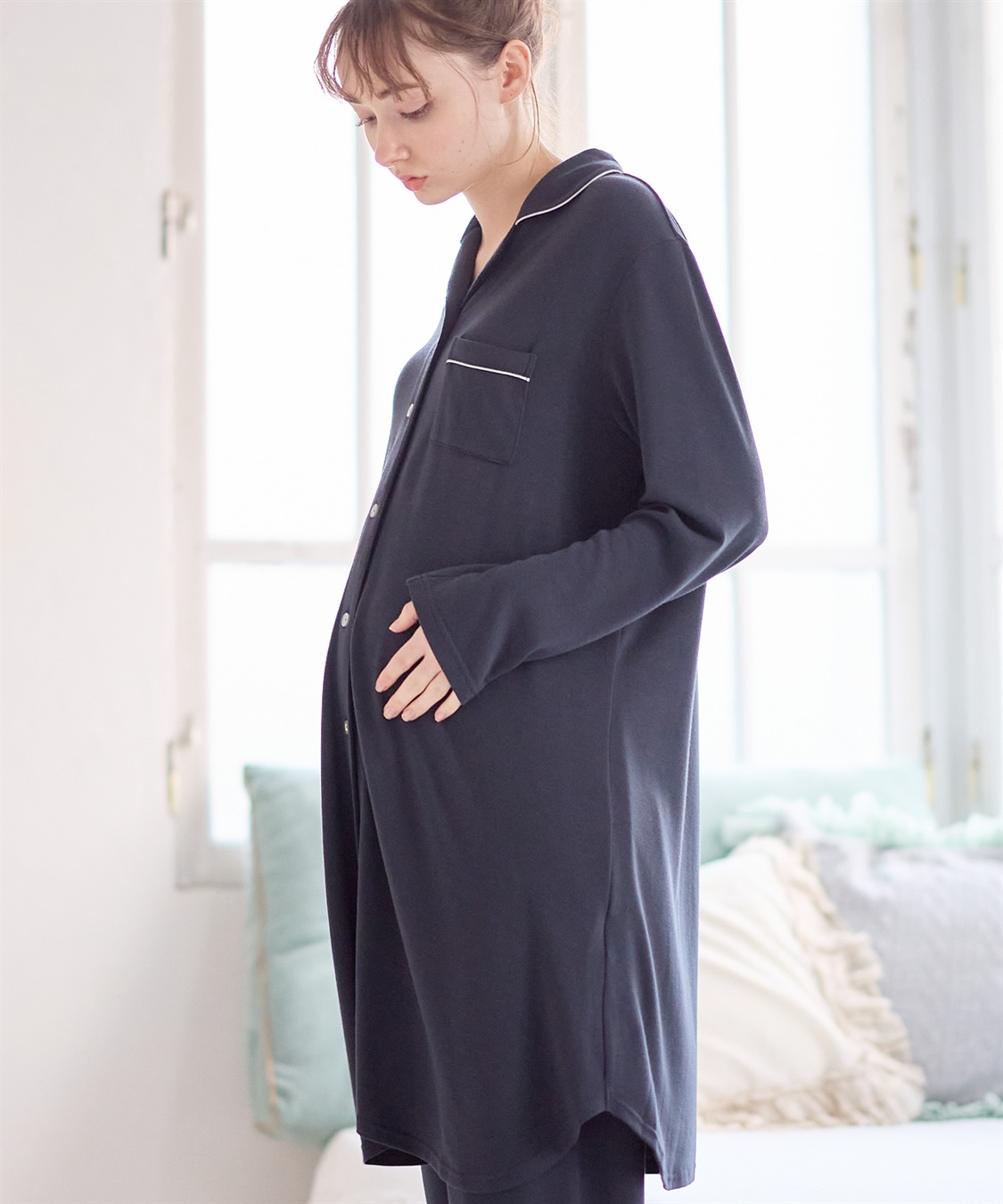 Rosemadame 【セット】やわらかレーヨン天竺パジャマ/ルームウェア（マタニティ/授乳服）授乳楽々 妊婦服 産前・産後対応_sub_7