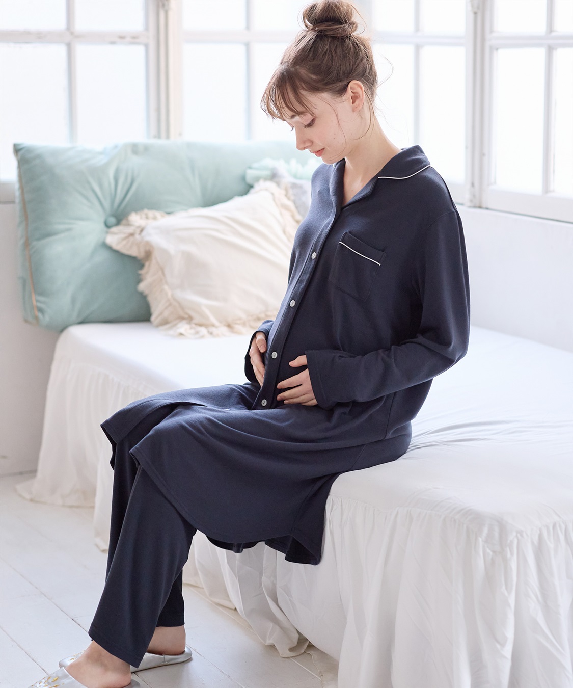 Rosemadame 【セット】やわらかレーヨン天竺パジャマ/ルームウェア（マタニティ/授乳服）授乳楽々 妊婦服 産前・産後対応_sub_8