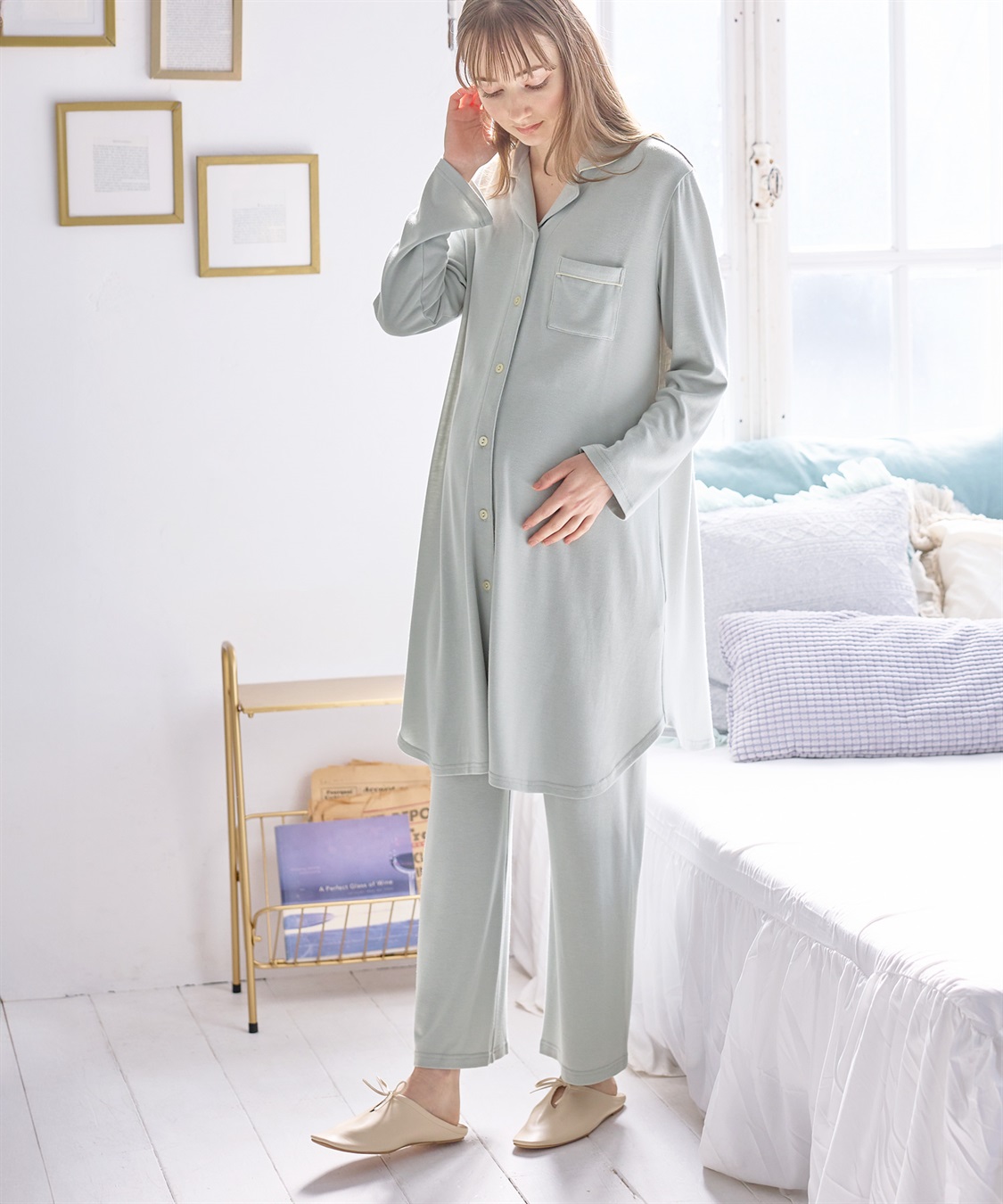 Rosemadame 【セット】やわらかレーヨン天竺パジャマ/ルームウェア（マタニティ/授乳服）授乳楽々 妊婦服 産前・産後対応_sub_13