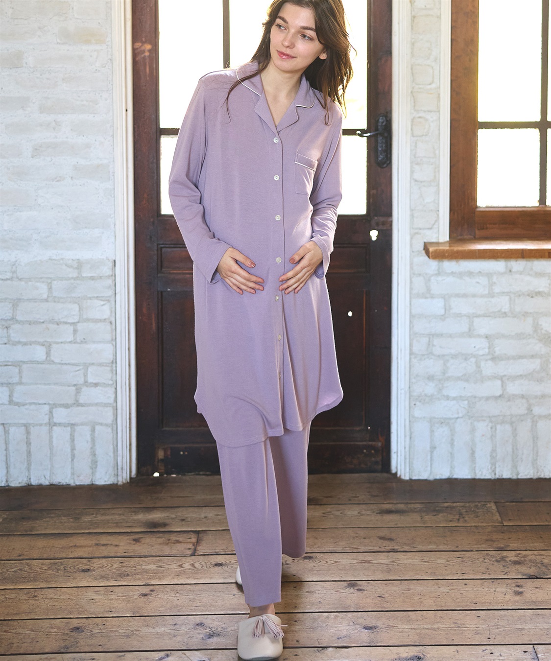 Rosemadame 【セット】やわらかレーヨン天竺パジャマ/ルームウェア（マタニティ/授乳服）授乳楽々 妊婦服 産前・産後対応_sub_16