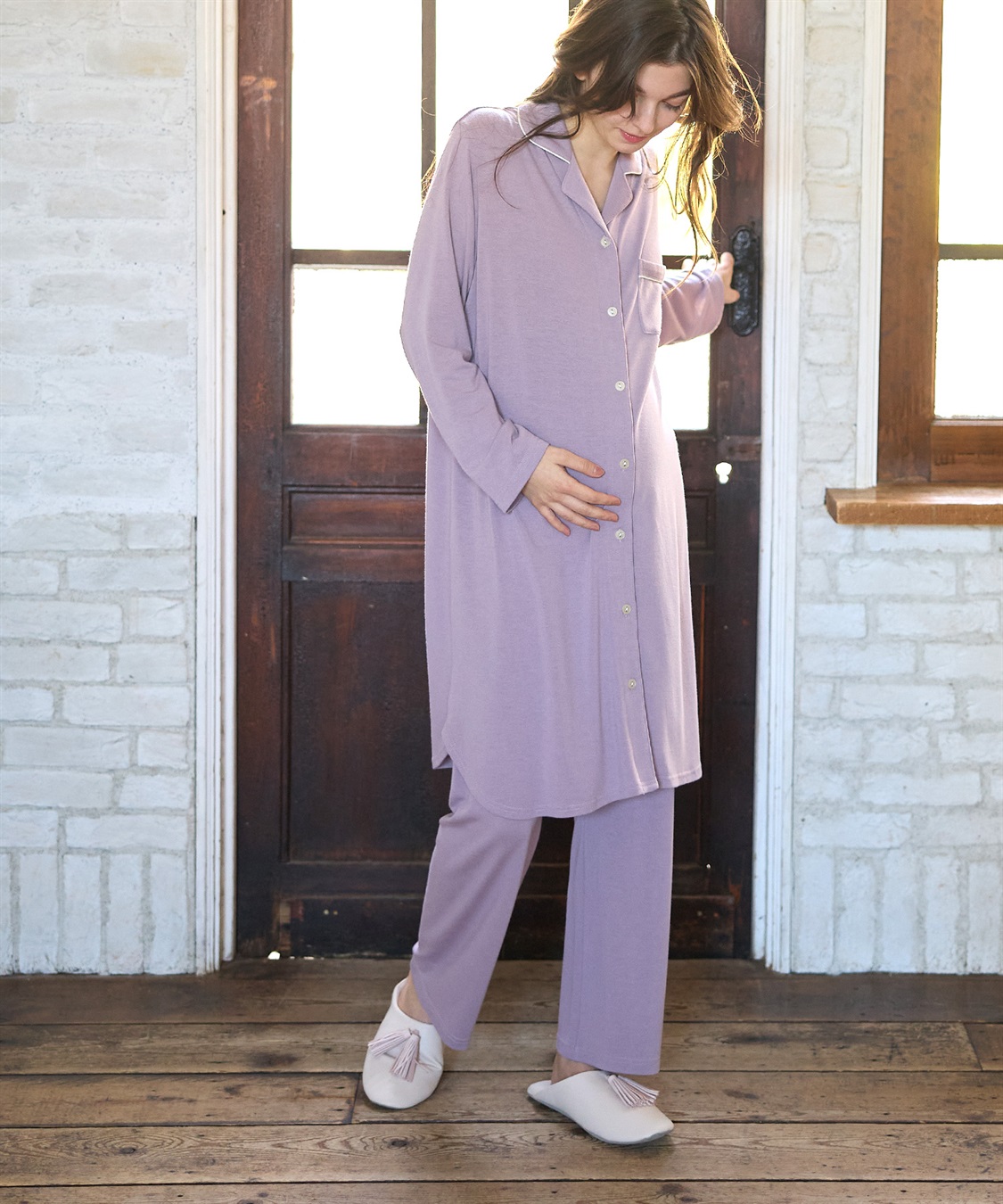 Rosemadame 【セット】やわらかレーヨン天竺パジャマ/ルームウェア（マタニティ/授乳服）授乳楽々 妊婦服 産前・産後対応_sub_17