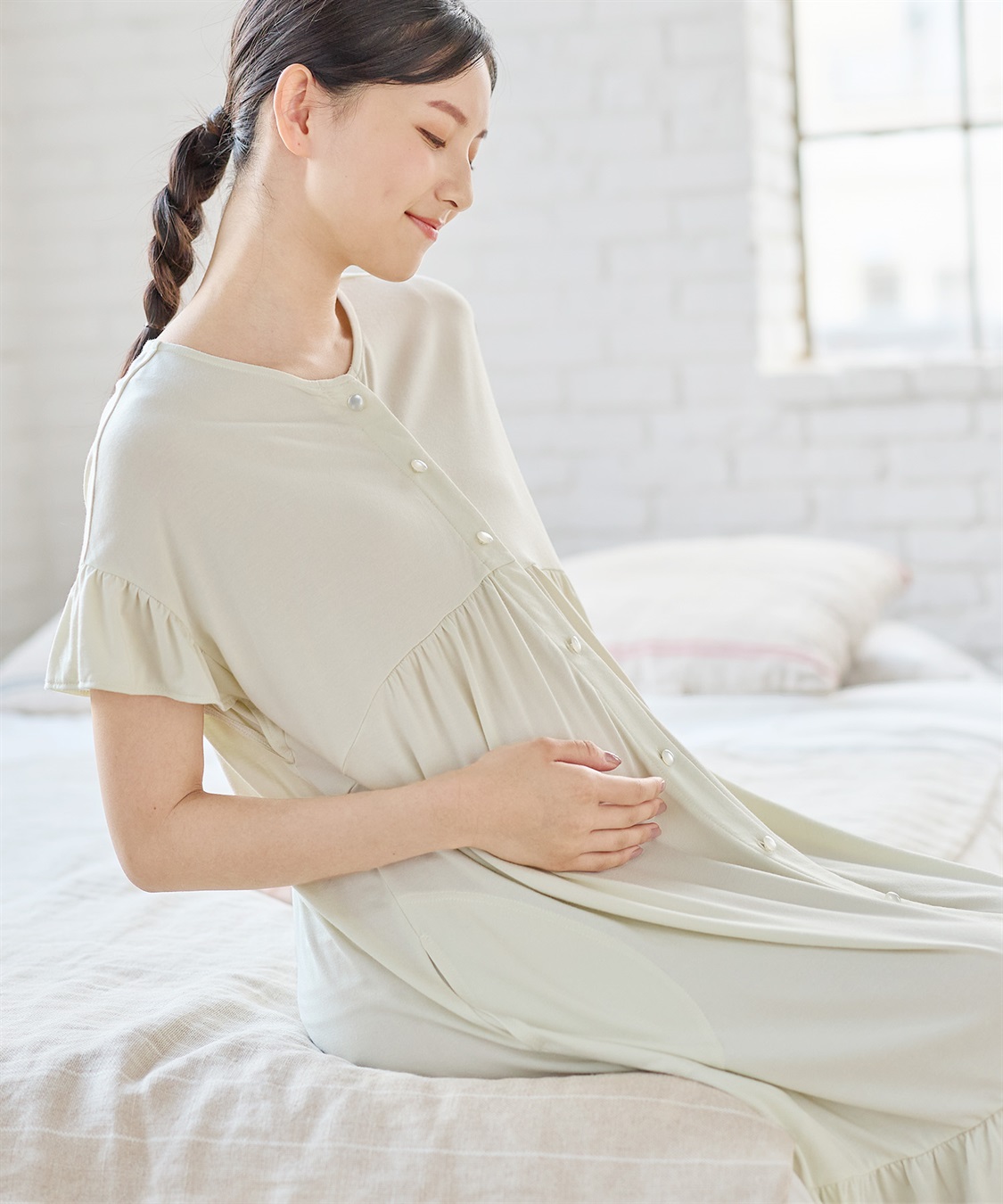 Rosemadame 【接触冷感】やわらかレーヨン フリル袖ネグリジェ/ パジャマ_sub_10