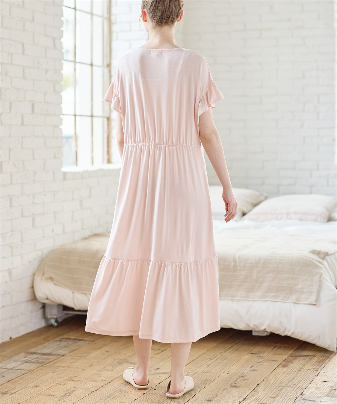 Rosemadame 【接触冷感】やわらかレーヨン フリル袖ネグリジェ/ パジャマ_sub_13