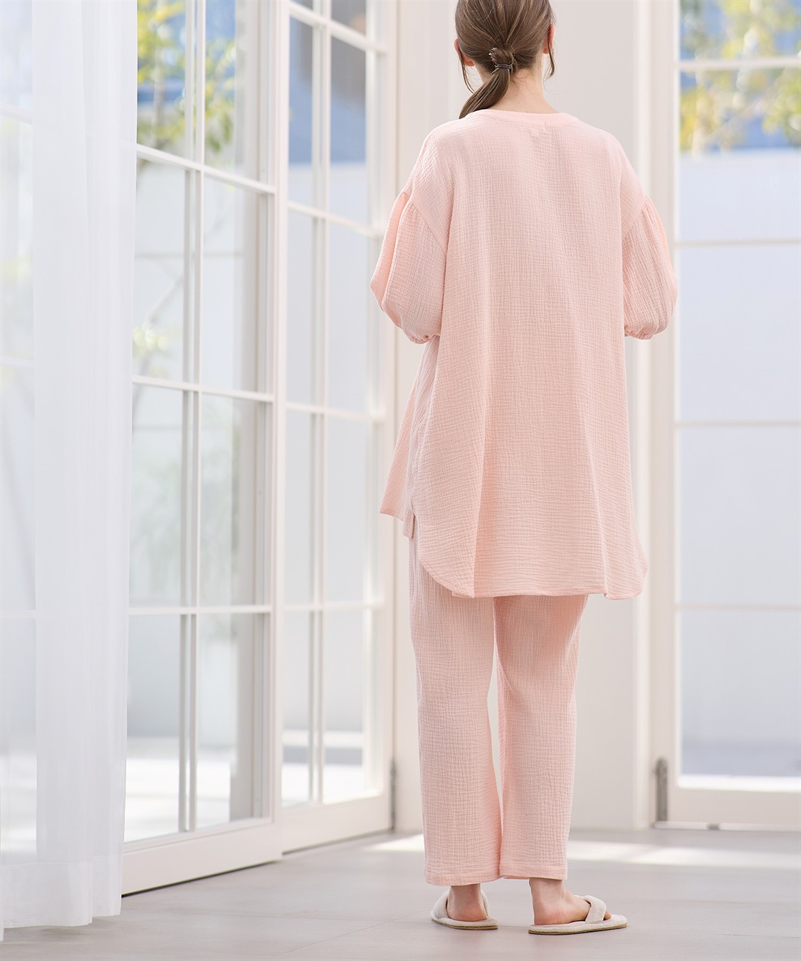 Rosemadame 【セット】コットン100％ ダブルガーゼ ボリューム袖パジャマ(産前・産後対応 マタニティ＆授乳服 ルームウェア)_sub_16