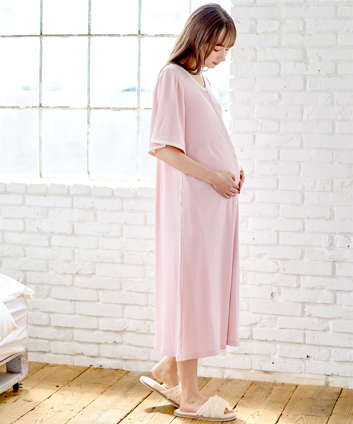 Rosemadame テレコバイカラーネグリジェ/パジャマ/ルームウェア_sub_4