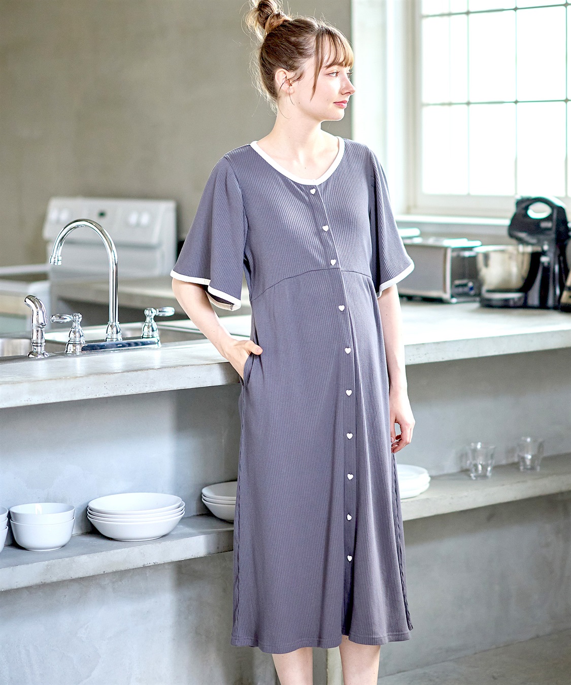 Rosemadame テレコバイカラーネグリジェ/パジャマ/ルームウェア_sub_10