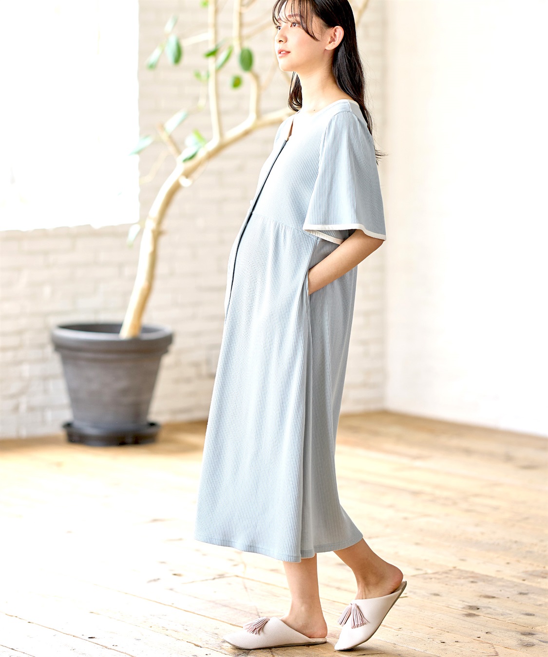 Rosemadame テレコバイカラーネグリジェ/パジャマ/ルームウェア_sub_12