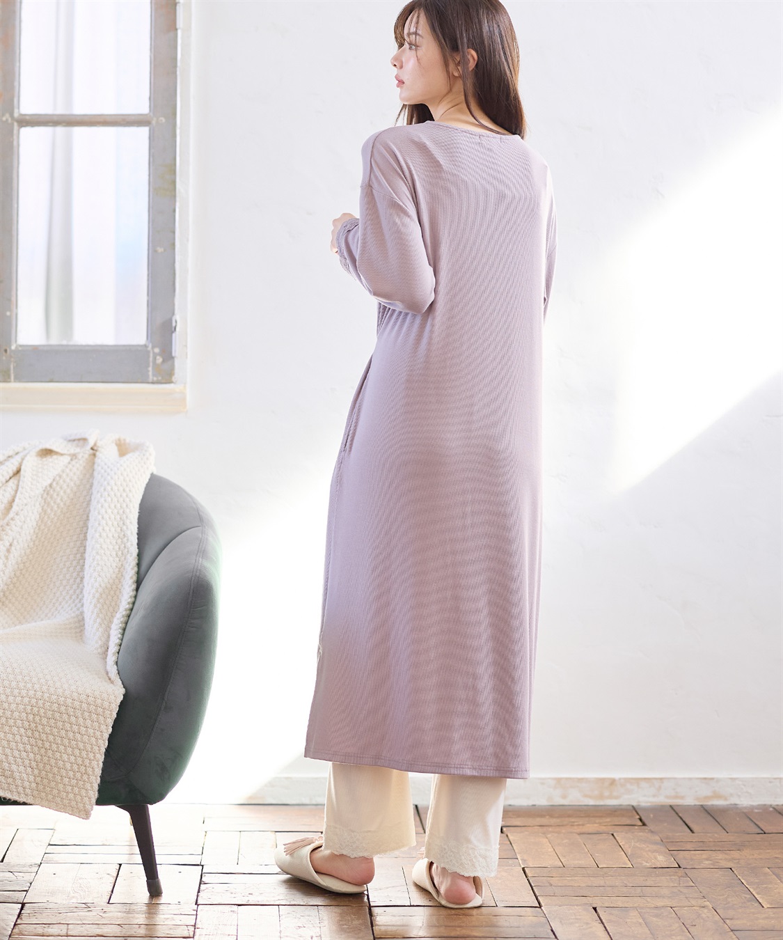 Rosemadame レース使いネグリジェ/ パジャマ(産前・産後対応 マタニティ＆授乳服 ルームウェア)_sub_8