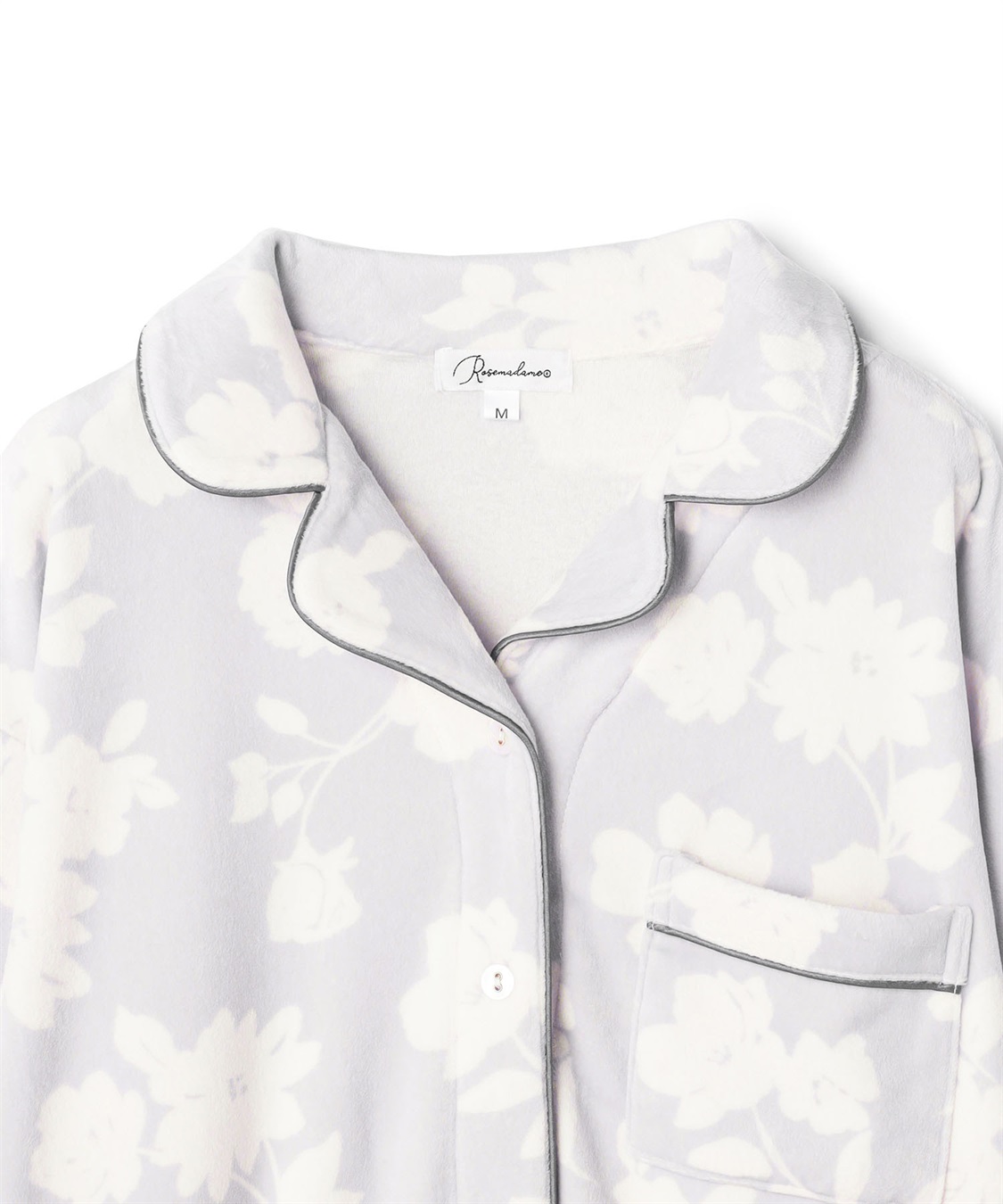 Rosemadame 【セット】ストレッチベロア無地＆花柄パジャマ/ルームウェア（マタニティ/授乳服）授乳楽々 妊婦服 産前・産後対応_sub_24