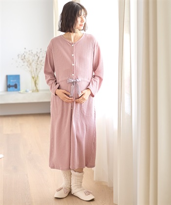 Rosemadame リブ起毛ネグリジェ/ワンピースパジャマ/ルームウェア（マタニティ/授乳服）授乳楽々 妊婦服 産前・産後対応_subthumb_4