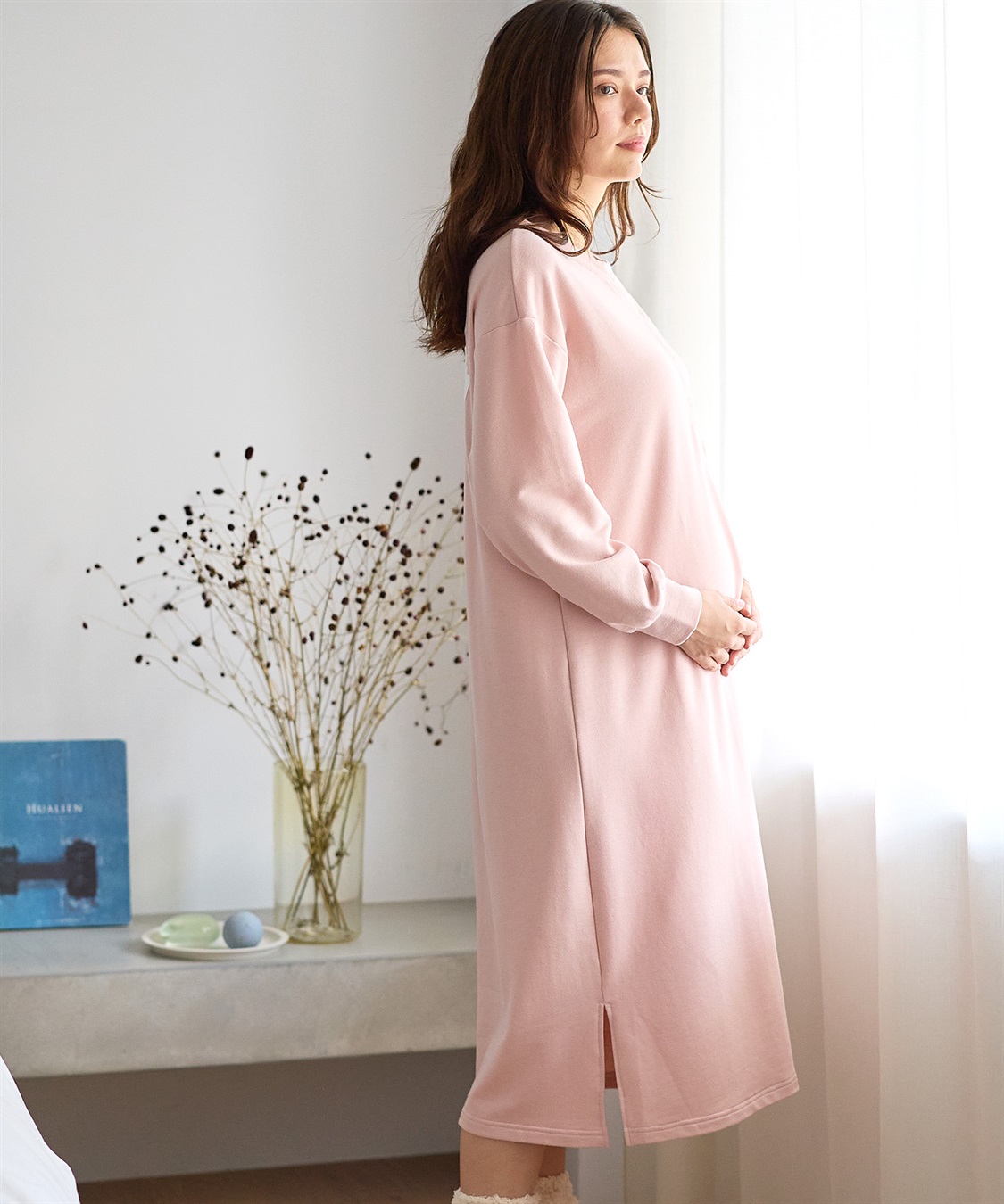 Rosemadame ストレッチバッグロゴルームワンピース/パジャマ/ルームウェア（マタニティ/授乳服）授乳楽々 妊婦服 産前・産後対応_sub_8