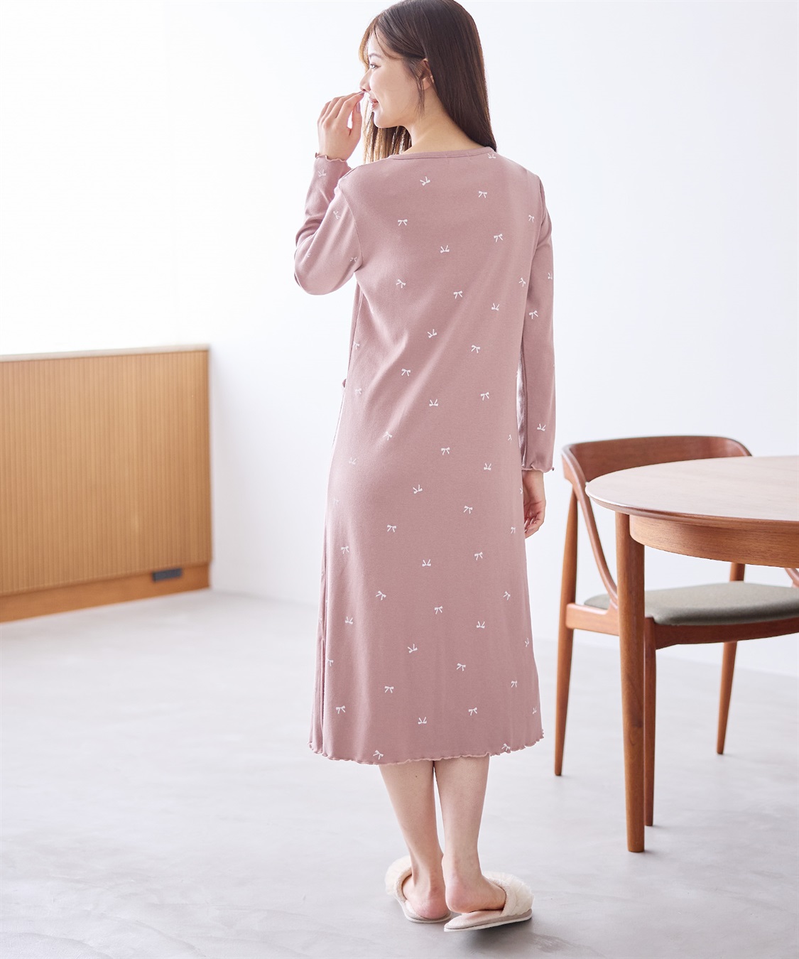 Rosemadame T/Cスムースリボン柄ネグリジェ_sub_10