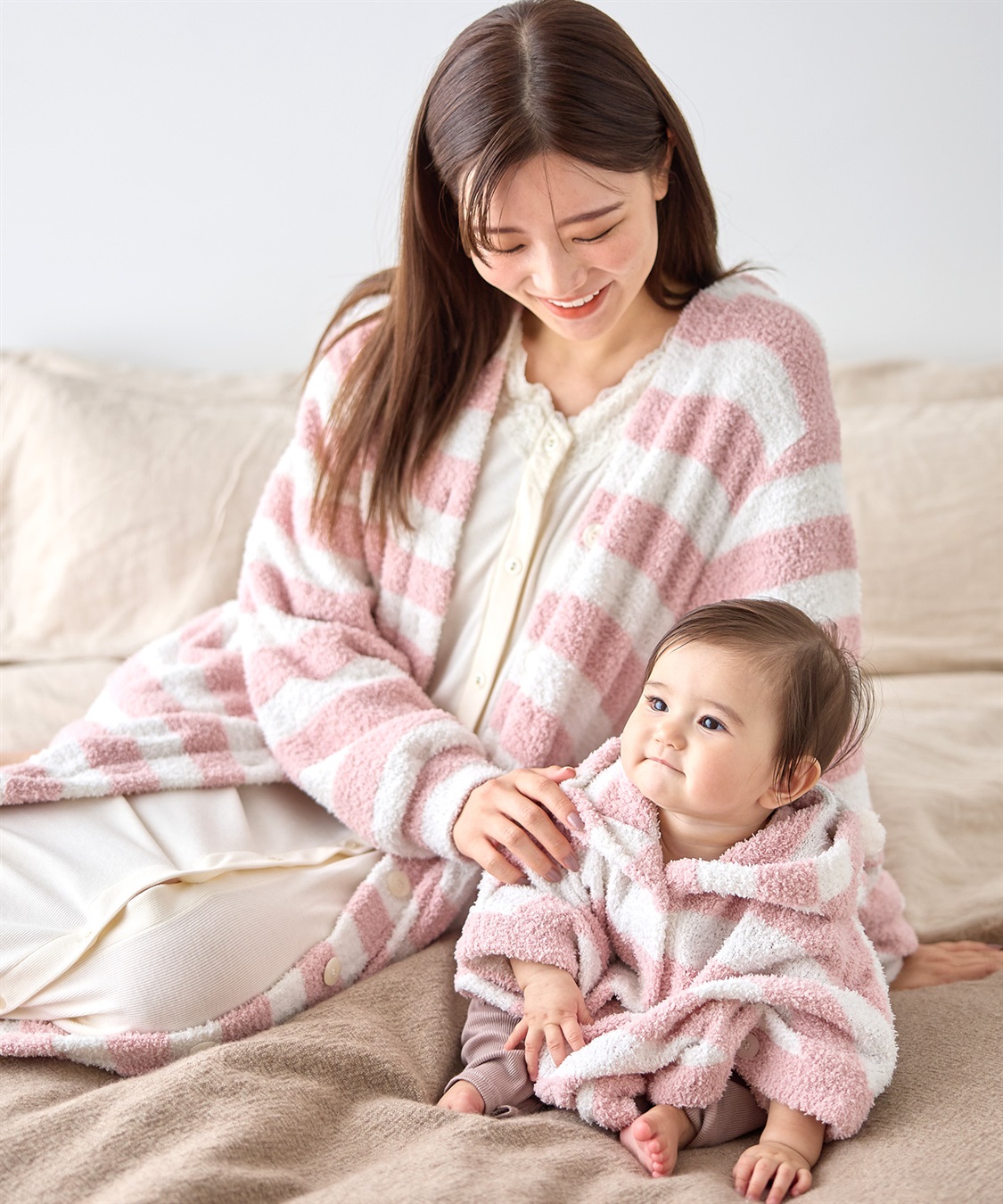 Rosemadame モコモコニットソー ボーダーカーディガン/パジャマ/ルームウェア（マタニティ/授乳服）授乳楽々 妊婦服 産前・産後対応_sub_18