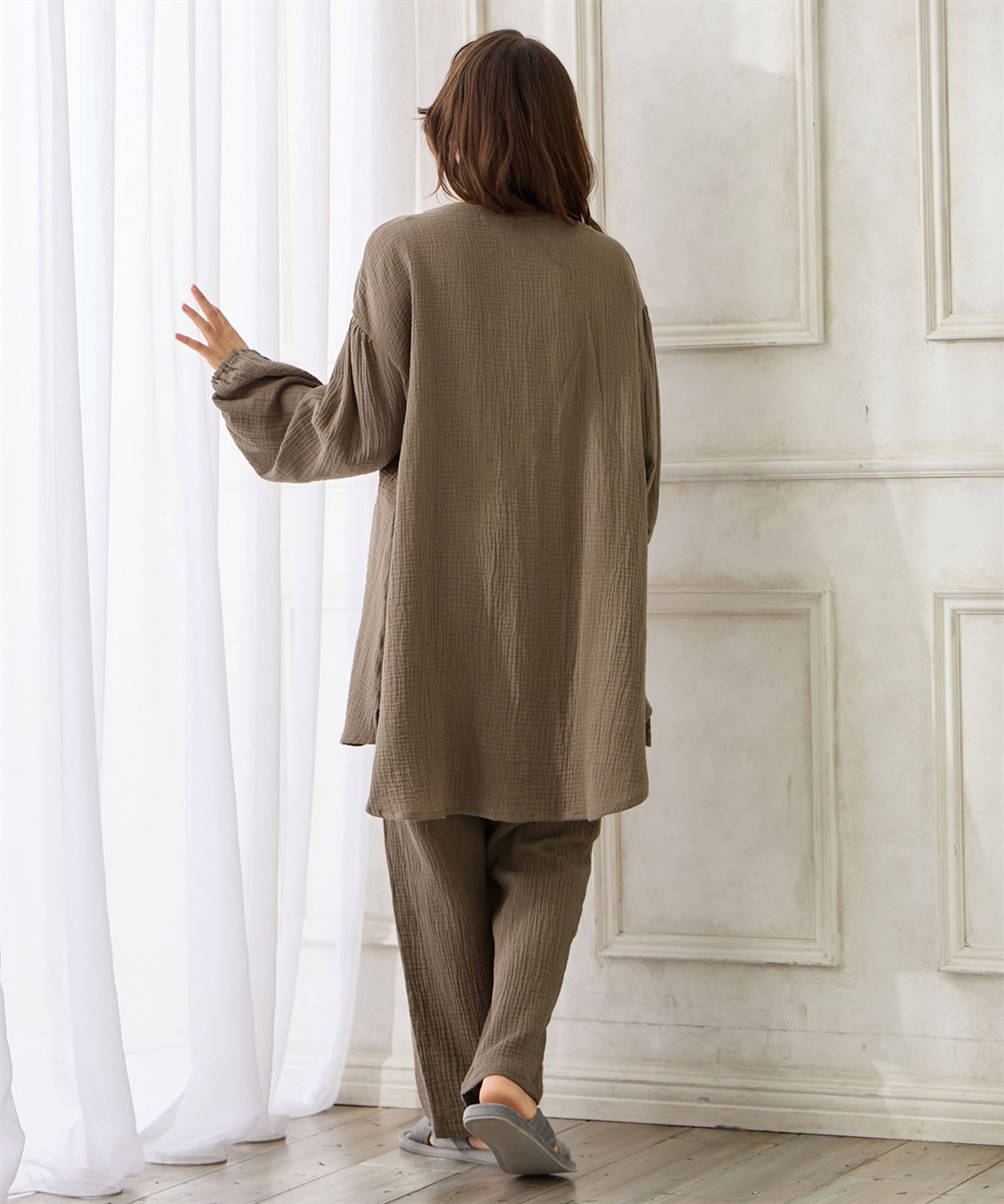 Rosemadame 【親子ペア可】ダブルガーゼ長袖パジャマ コットン100％(産前・産後対応 マタニティ＆授乳服 ルームウェア 上下セット)_sub_22