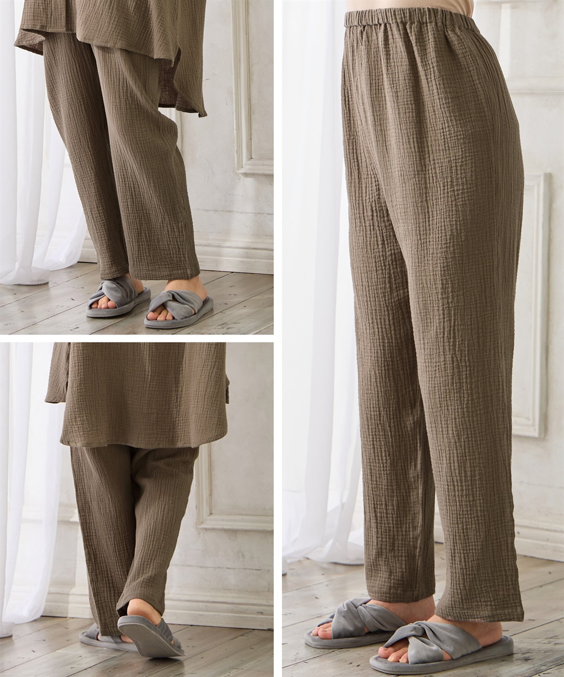 Rosemadame 【親子ペア可】ダブルガーゼ長袖パジャマ コットン100％(産前・産後対応 マタニティ＆授乳服 ルームウェア 上下セット)_sub_23