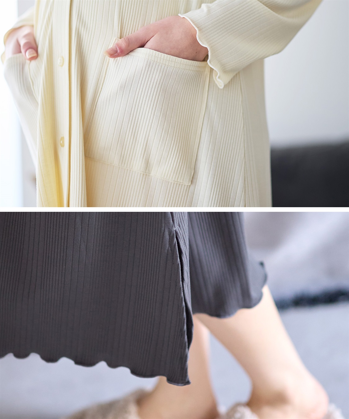 Rosemadame ランダムリブネグリジェ/長袖ワンピース(産前・産後対応 マタニティ＆授乳服 パジャマ/ルームウェア)_sub_16