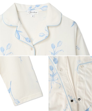 Rosemadame ベア天竺チューリップ柄・無地パジャマ(産前・産後対応 マタニティ＆授乳服 ルームウェア 上下セット)_subthumb_21