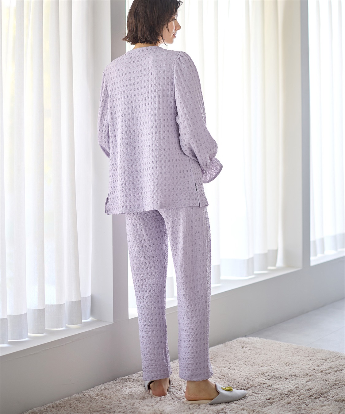 Rosemadame ふくれシャーリングリボンパジャマ(産前・産後対応 マタニティ＆授乳服 ルームウェア 上下セット)_sub_12