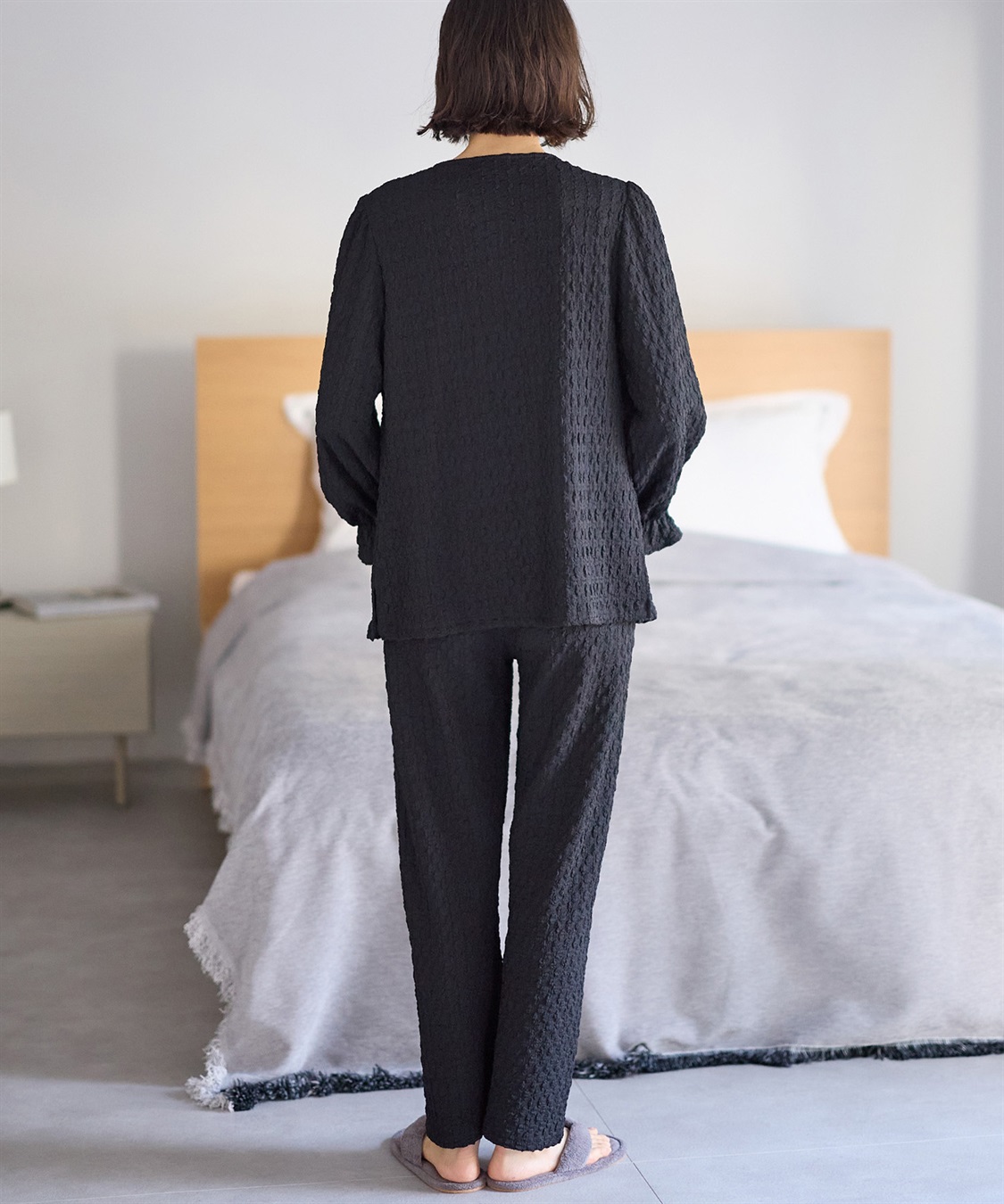 Rosemadame ふくれシャーリングリボンパジャマ(産前・産後対応 マタニティ＆授乳服 ルームウェア 上下セット)_sub_17