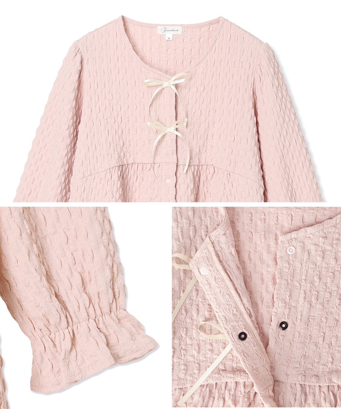 Rosemadame ふくれシャーリングリボンパジャマ(産前・産後対応 マタニティ＆授乳服 ルームウェア 上下セット)_sub_23