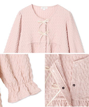 Rosemadame ふくれシャーリングリボンパジャマ(産前・産後対応 マタニティ＆授乳服 ルームウェア 上下セット)_subthumb_23