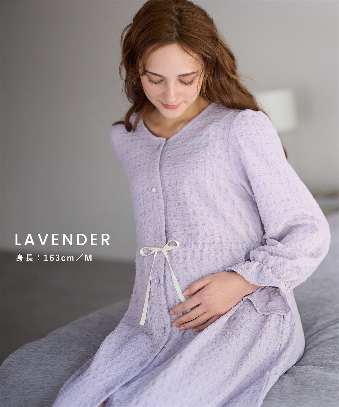 Rosemadame ふくれシャーリングリボンネグリジェ/ ワンピースパジャマ(産前・産後対応 マタニティ＆授乳服 ルームウェア)_sub_22