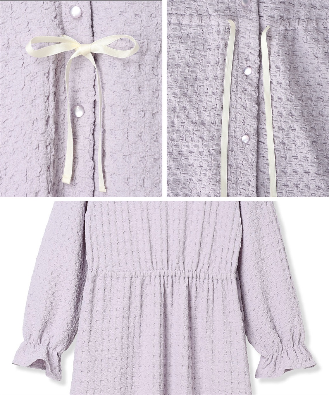 Rosemadame ふくれシャーリングリボンネグリジェ/ ワンピースパジャマ(産前・産後対応 マタニティ＆授乳服 ルームウェア)_sub_23