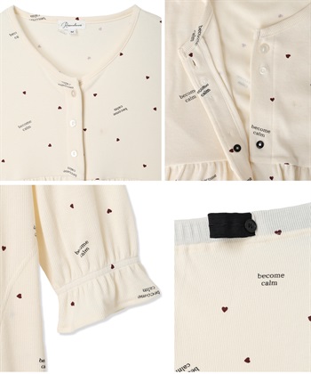Rosemadame ストレッチリブ　ロゴハートパジャマ(産前・産後対応 マタニティ＆授乳服 ルームウェア 上下セット)_subthumb_24