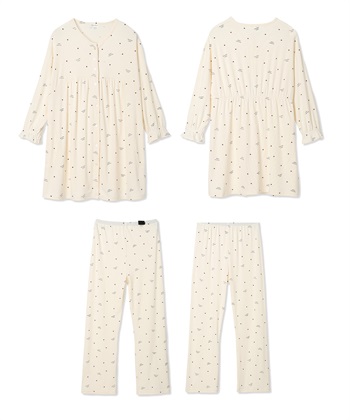 Rosemadame ストレッチリブ　ロゴハートパジャマ(産前・産後対応 マタニティ＆授乳服 ルームウェア 上下セット)_subthumb_25
