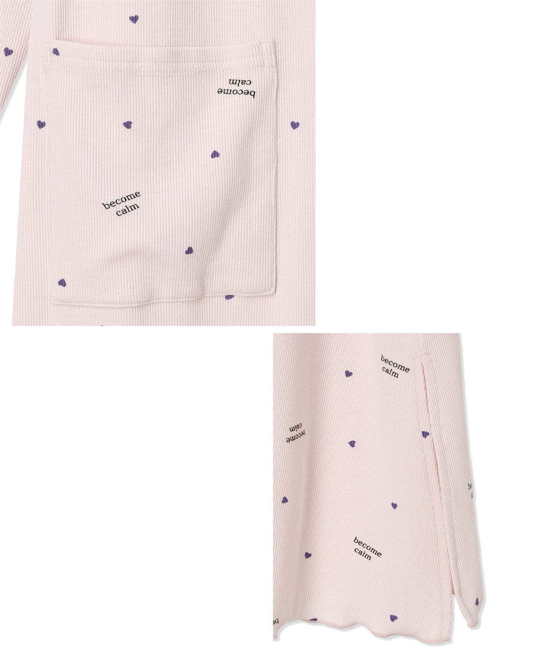 Rosemadame ストレッチリブ　ロゴハートネグリジェ/ ワンピースパジャマ(産前・産後対応 マタニティ＆授乳服 ルームウェア)_sub_21