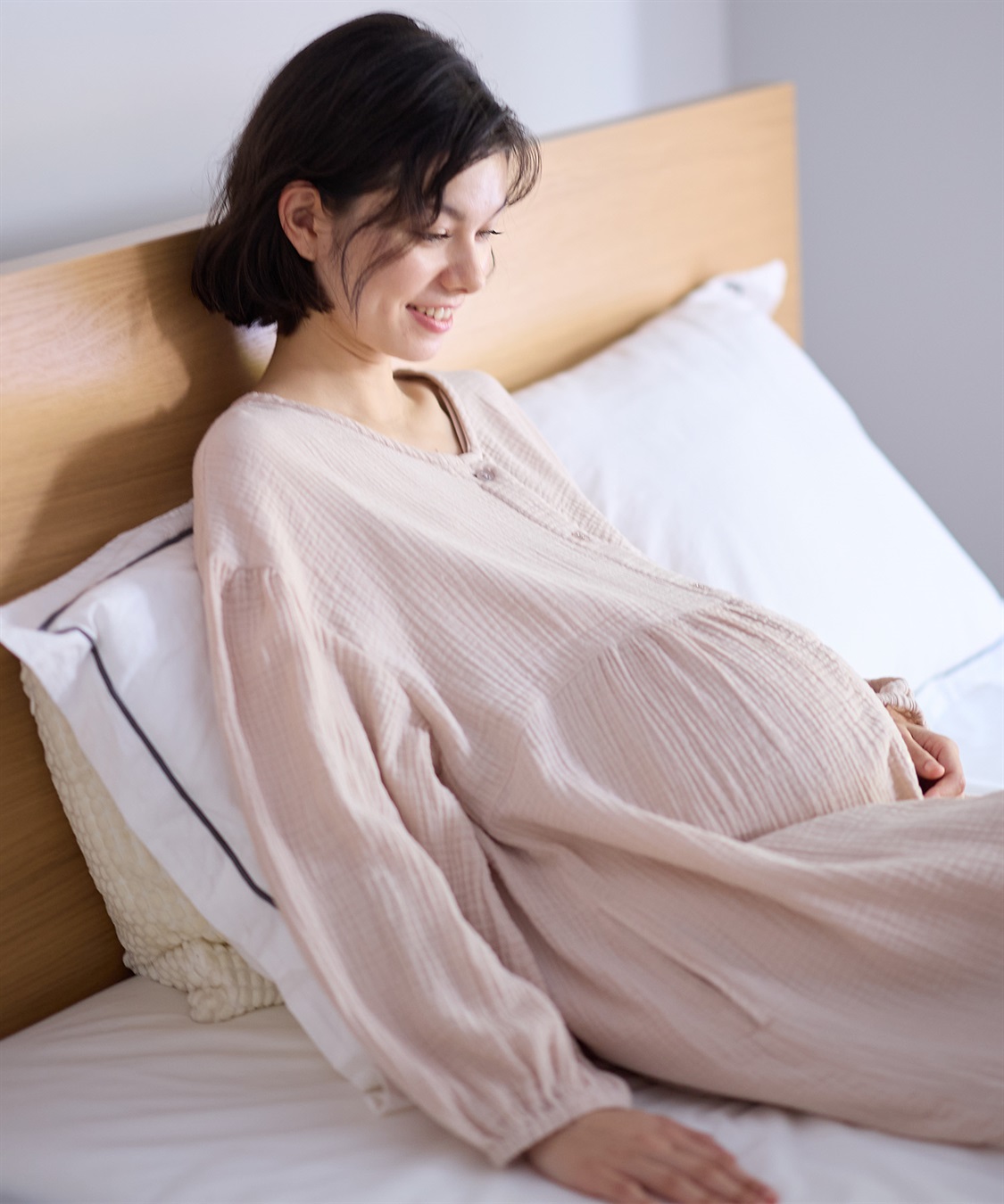 Rosemadame 【親子ペア可】綿100％ ダブルガーゼボリューム袖ネグリジェ/ ワンピースパジャマ(産前・産後対応 マタニティ＆授乳服 ルームウェア)_sub_3