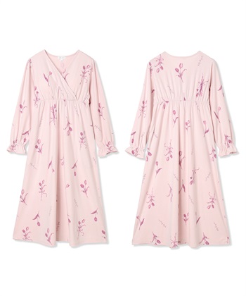 Rosemadame ベア天竺チューリップ柄 カシュクール ワンピースパジャマ(産前・産後対応 マタニティ＆授乳服 ルームウェア)_subthumb_24