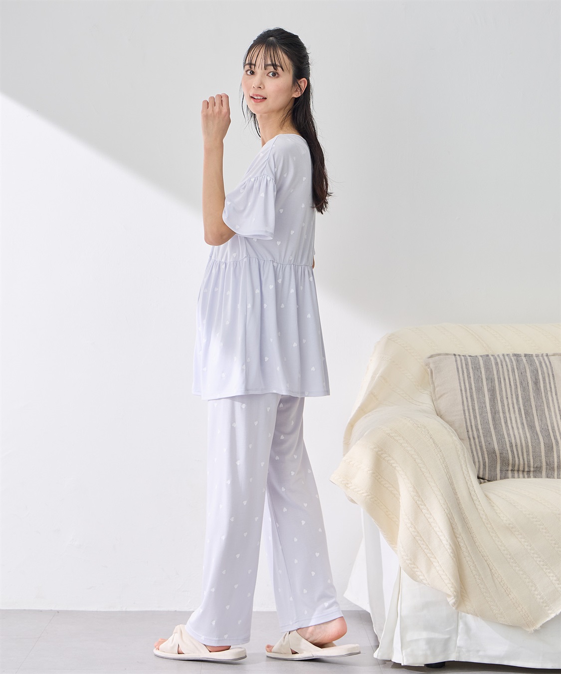 Rosemadame 接触冷感ハート柄パジャマ_sub_11